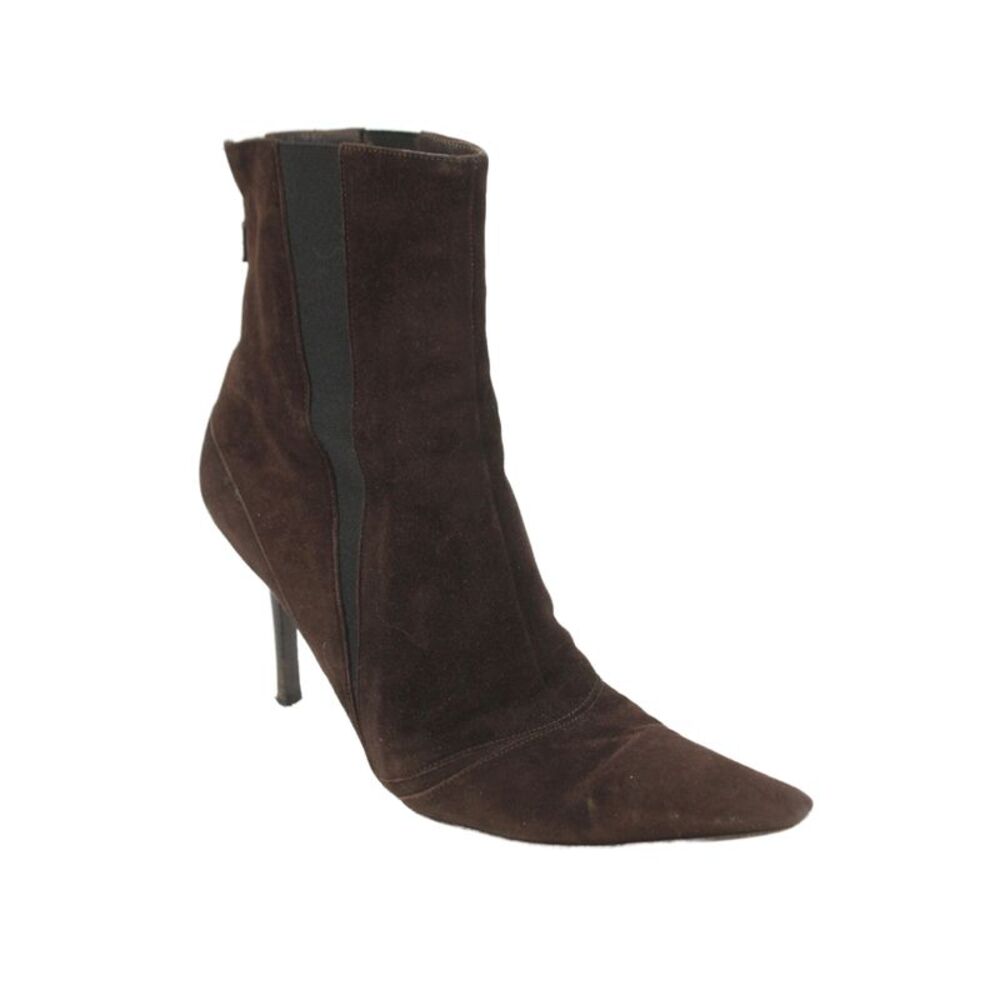 Narciso Rodriguez Womens Suede Pointed Toe Ankle Boots Shoes Brown Size 8